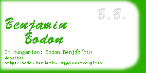 benjamin bodon business card